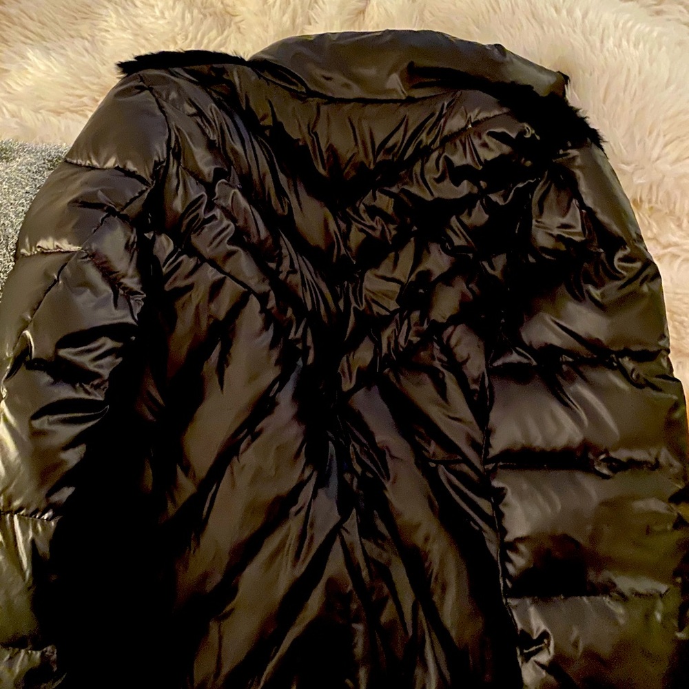 Elizabeth and James fur puffer coat size L; Mint Condition